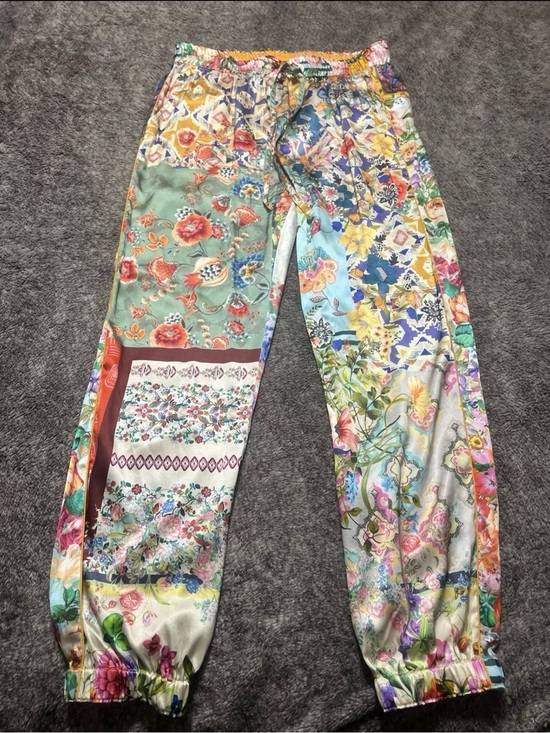 Johnny Was Pants - Johnny Was ETTA SEAMED JOGGER Size Small Silk Blend